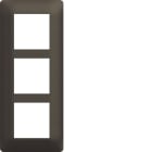 Hager - Plaque de finition Essensya 3 postes Terra entraxe 57 mm