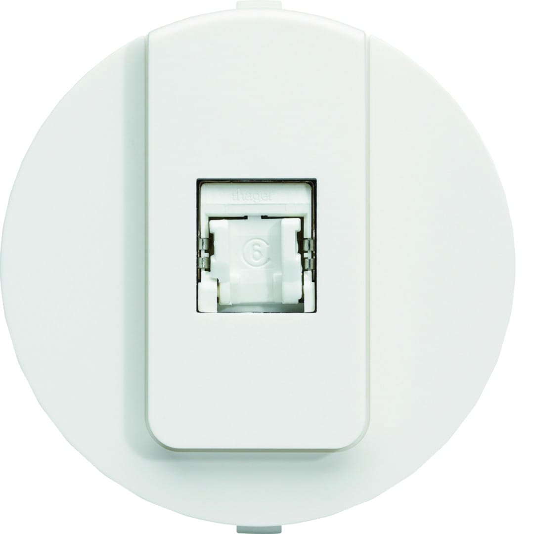 Hager - Prise RJ45 catégorie 6 UTP pour grade 1 associable athea blanc