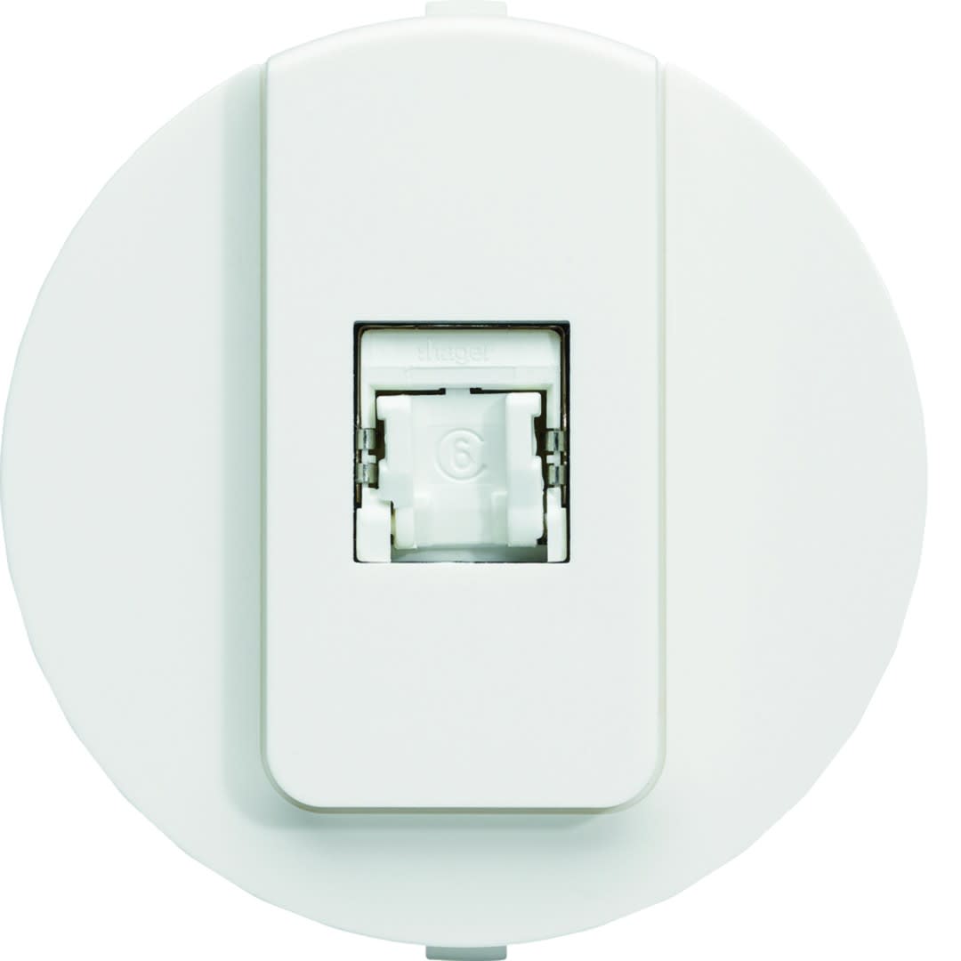 Hager - Prise RJ45 catégorie 6 FTP pour Grade 2 Ateha Associable Blanc