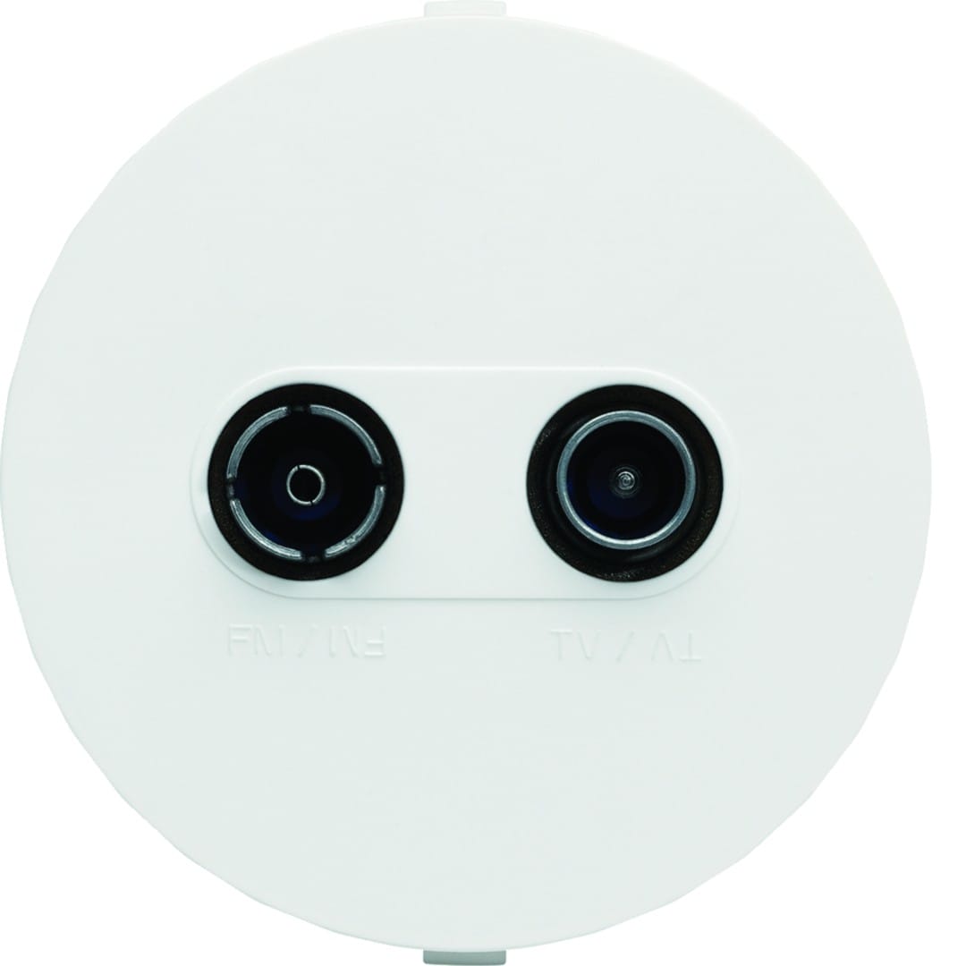 Hager - Prise TV + FM directe associable athea blanc