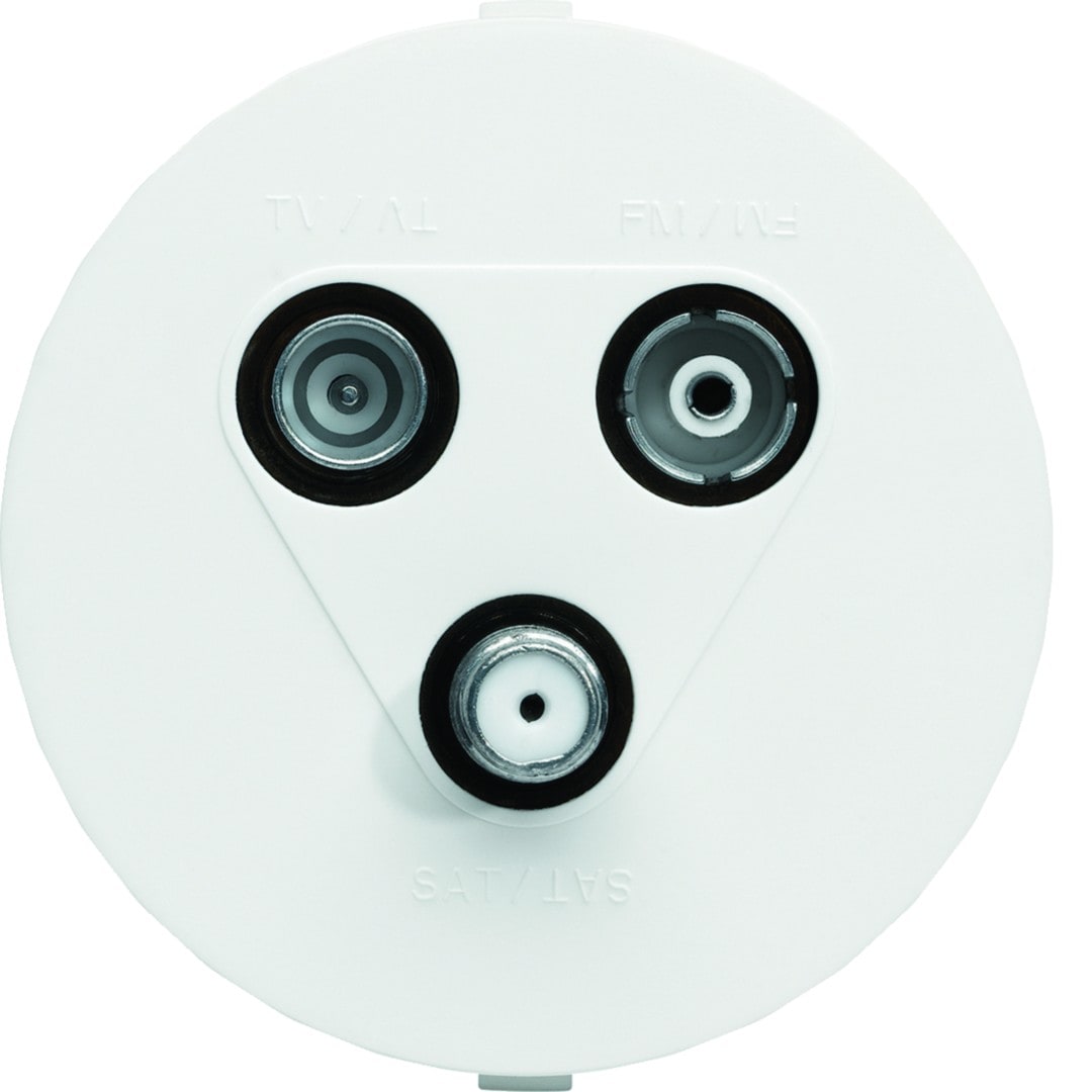 Hager - Prise TV + FM + SAT directe 1 entrée associable athea blanc