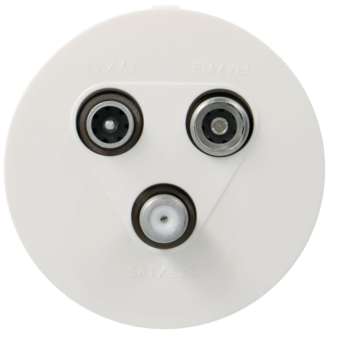 Hager - ateha Prise TV + FM + SAT 2 câbles associable