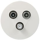 Hager - ateha Prise TV + FM + SAT 2 câbles associable