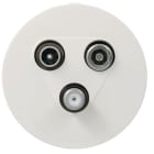 Hager - Prise TV + FM + SAT directe 2 entrées associable athea blanc