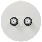 Hager - Prise TV double type F pour réseaux câblés directe associable athea blanc