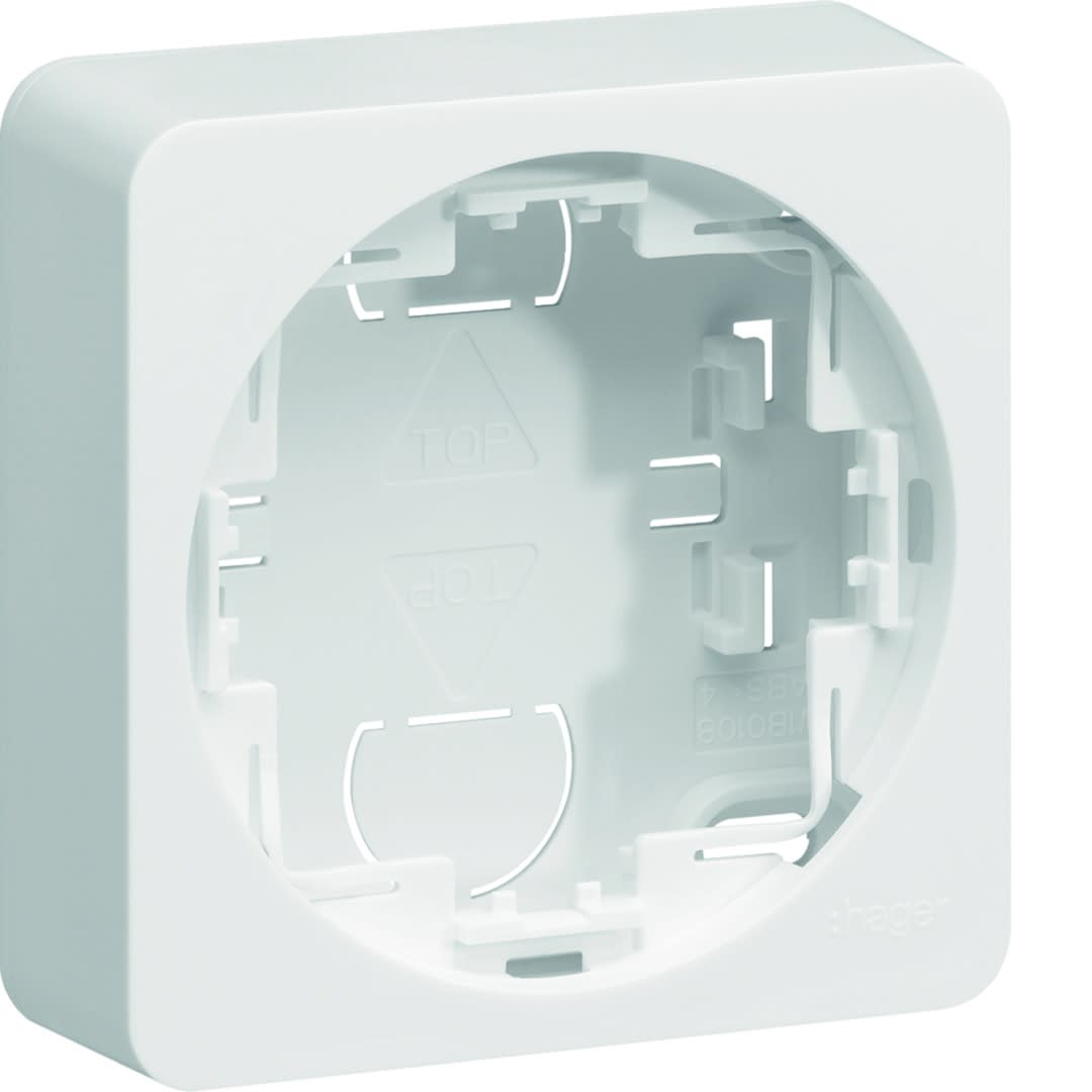 Hager - Boîte saillie simple pour mécanisme Ateha Associable Blanc