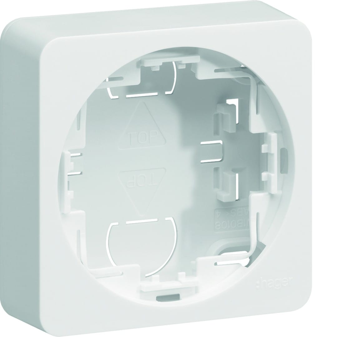 Hager - Boîte saillie simple pour mécanisme associable athea blanc