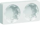 Hager - Boîte saillie double pour mécanisme Ateha Associable Blanc