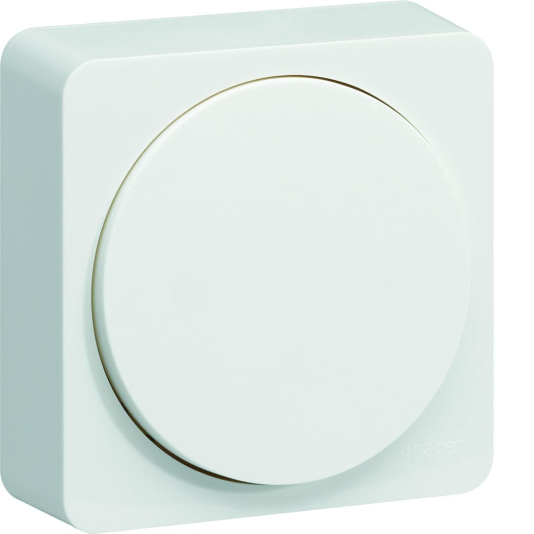 Hager - Interrupteur ou bouton-poussoir InterBP duo complet athea blanc