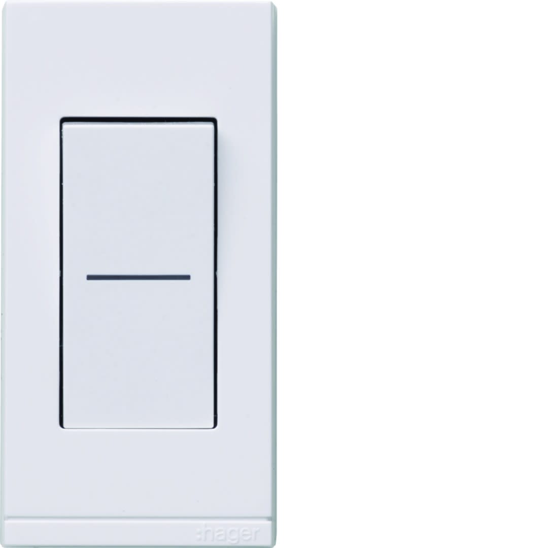 Hager - ateha interrupteur interBP étroit lumineux va-et-vient ou poussoir complet
