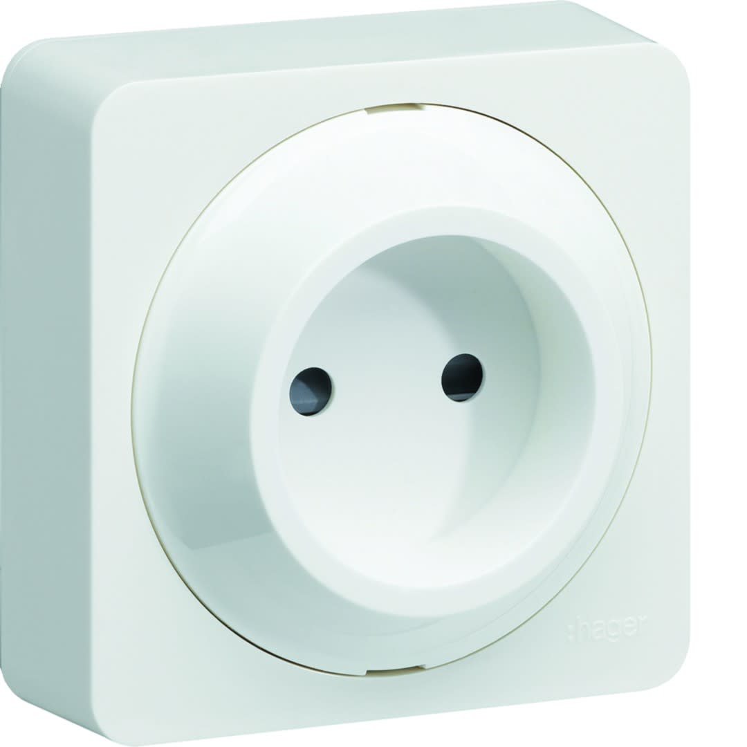 Hager - ateha prise de courant 2 pôles complet