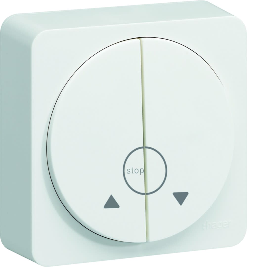 Hager - ateha bouton poussoir volet-roulant complet