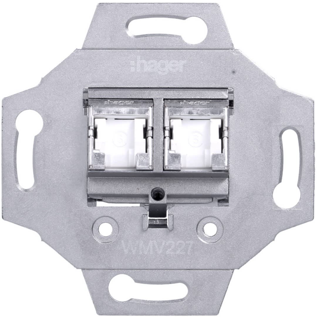 Hager - 1930 RJ45 double Cat 6 STP