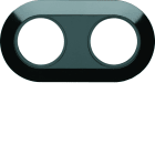 Hager - Plaque de finition gamme 1930 2 postes Nuit