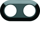 Hager - Plaque de finition gamme 1930 2 postes Nuit