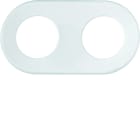 Hager - 1930 Plaque 2 postes en verre transparence