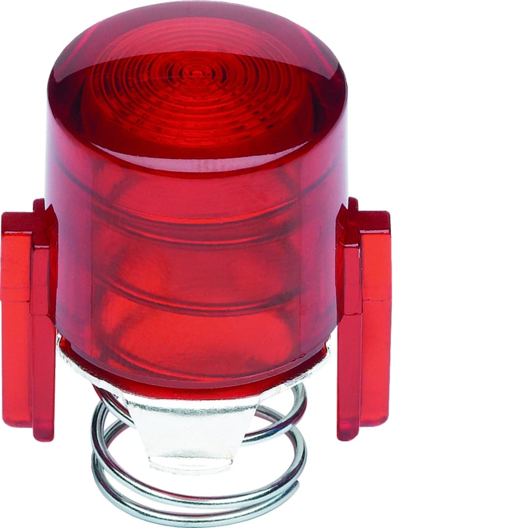Hager - 1930 Enjoliveur de poussoir à voyant E10 rouge transparent
