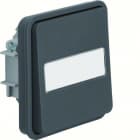 Hager - cubyko Inter VV porte-étiquette associable gris IP55