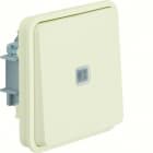 Hager - cubyko Poussoir 1O/1F lumineux associable blanc IP55