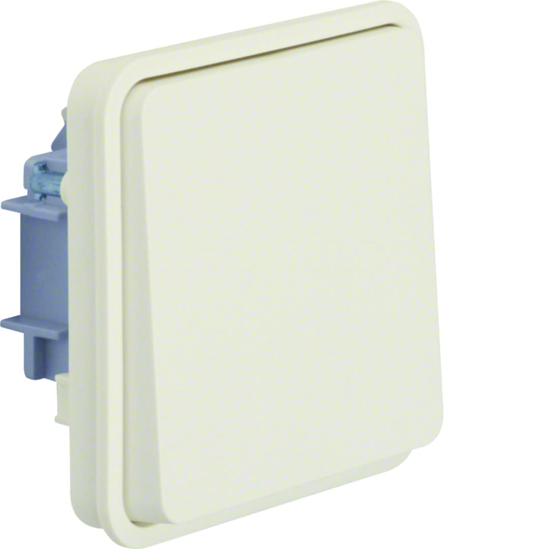 Hager - cubyko Poussoir 1O/1F associable blanc IP55