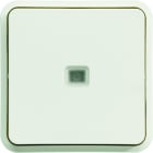 Hager - cubyko Poussoir à fermeture 1F à voyant témoin associable blanc IP55