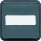 Hager - cubyko Poussoir à fermeture 1F porte-étiquette 1F associable gris IP55