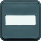 Hager - cubyko Poussoir à fermeture 1F porte-étiquette 1F associable gris IP55