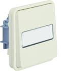 Hager - cubyko Poussoir à fermeture 1F porte-étiquette 1F associable blanc IP55