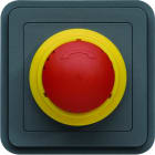 Hager - cubyko Arrêt d'urgence 1/4 tour associable gris IP55