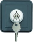 Hager - cubyko interrupteur à clé 3 positions associable gris