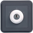 Hager - cubyko interrupteur à clé 3P extract. 0 associable gris