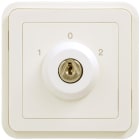 Hager - cubyko interrupteur à clé 3P extract. 0 associable Blanc