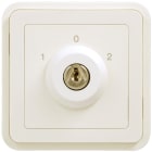 Hager - cubyko interrupteur à clé 3P extract. 0 associable Blanc