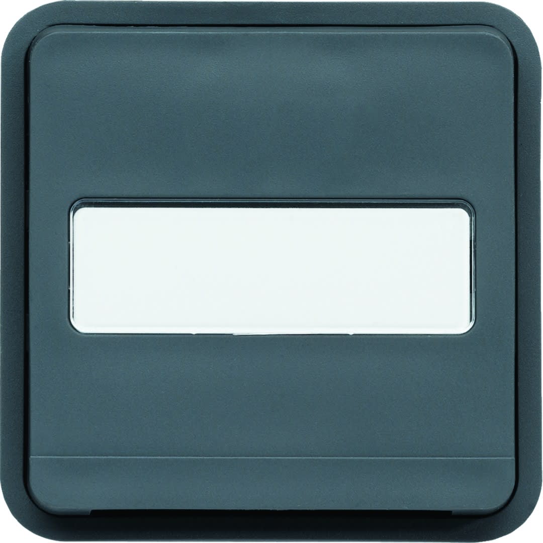 Hager - cubyko Prise 2P+T avec porte-étiquette associable gris IP55
