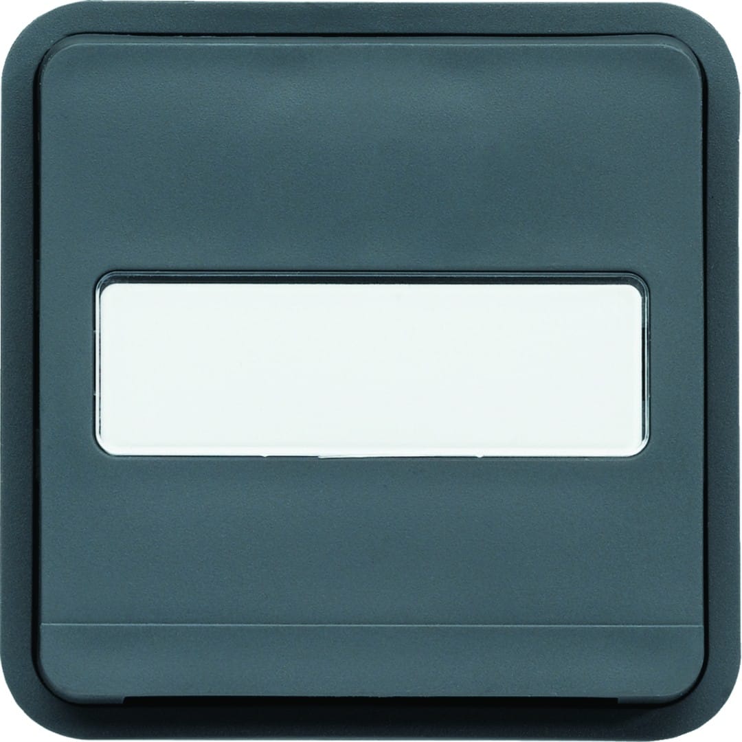 Hager - Prise 2P+T Cubyko avec porte-étiquette associable Gris IP55