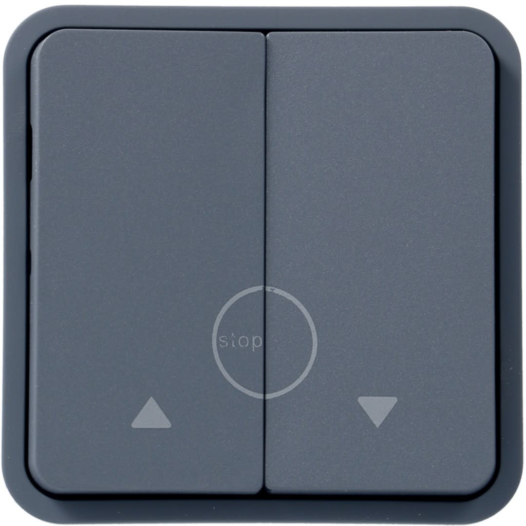 Hager - cubyko Poussoir volet-roulant associable gris IP55