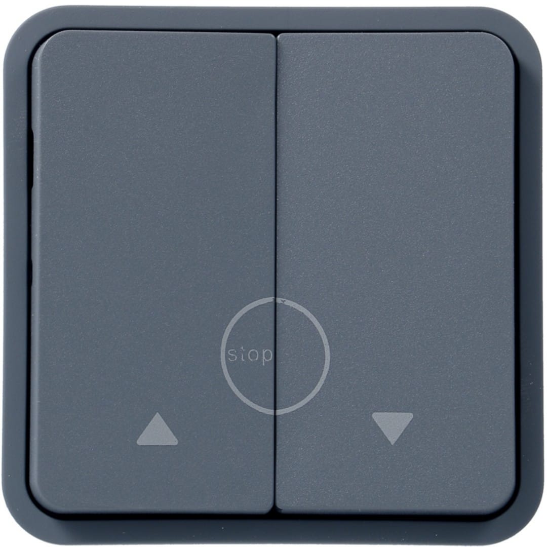 Hager - cubyko Poussoir volet-roulant associable gris IP55