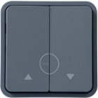 Hager - cubyko Poussoir volet-roulant associable gris IP55