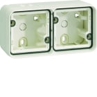 Hager - Boîte double Cubyko étanche IP55 blanc associable pose horizontale en saillie