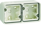 Hager - Boîte double cubyko étanche IP55 blanc associable pose horizontale en saillie