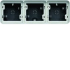 Hager - Boîte triple cubyko étanche IP55 gris associable pour pose en saillie
