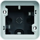 Hager - Boîte simple cubyko étanche IP55 avec 2 embouts 1 entrée gris pose en saillie