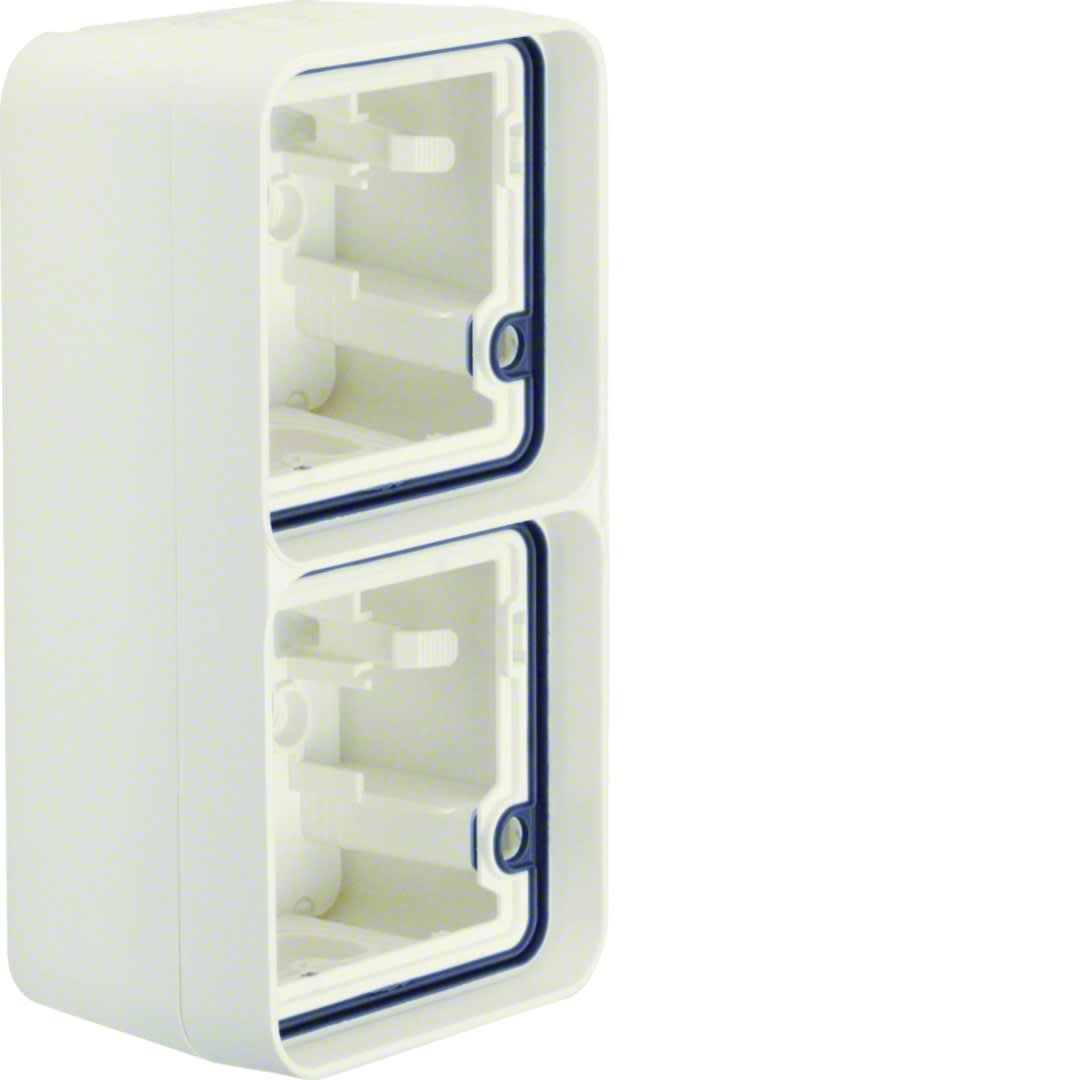 Hager - cubyko Boîte double verticale vide associable blanc IP55