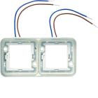 Hager - cubyko collerette double lumineuse à LED blanches 230V horizontale