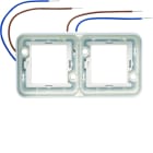 Hager - cubyko collerette double lumineuse à LED bleues 230V horizontale