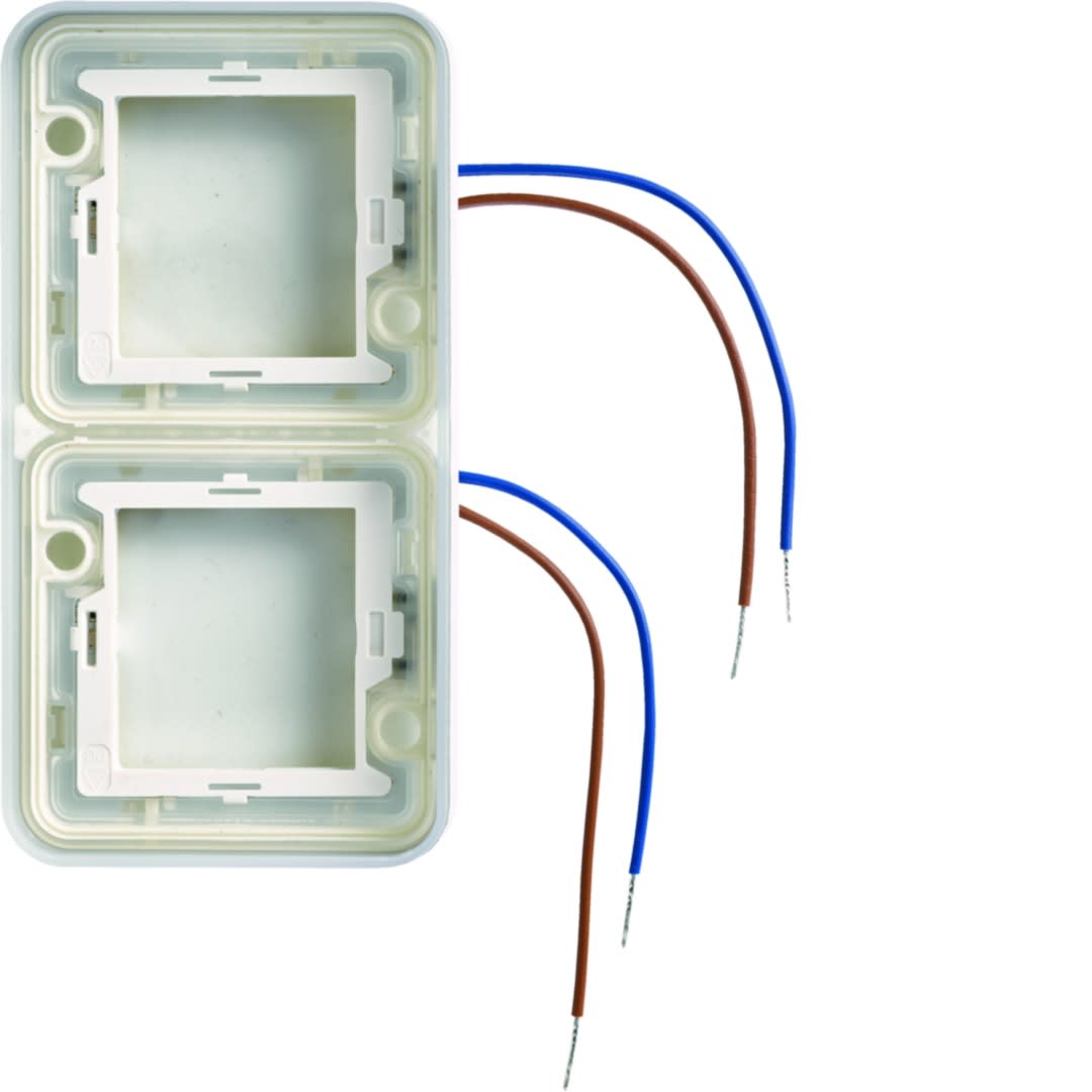 Hager - cubyko collerette double lumineuse à LED bleues 230V verticale