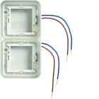 Hager - cubyko collerette double lumineuse à LED bleues 230V verticale