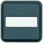 Hager - cubyko Poussoir porte-étiquette 1F saillie gris IP55