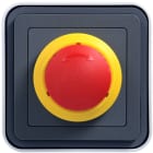 Hager - cubyko Arrêt d'urgence 1/4 tour saillie gris IP55