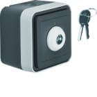 Hager - cubyko Interrupteur à clé 3 positions saillie gris IP55